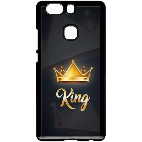 Coque Pour Smartphone - King Fond Noir - Compatible Avec Huawei P9 Plus - Plastique - Bord Noir