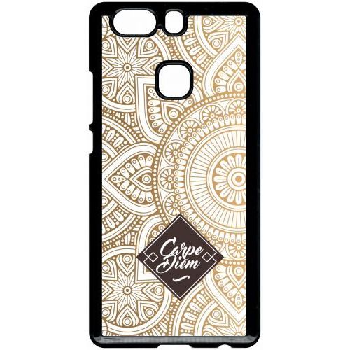 Coque Pour Smartphone - Carpe Diem Modif Orient Fond Blanc - Compatible Avec Huawei P9 Plus - Plastique - Bord Noir