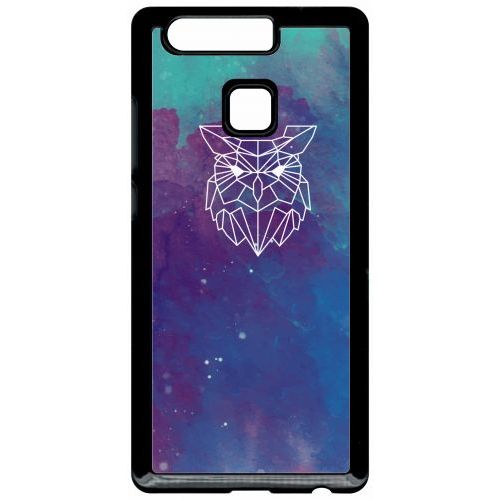 Coque Pour Smartphone - Hyper Animals Space Chouette - Compatible Avec Huawei P9 - Plastique - Bord Noir