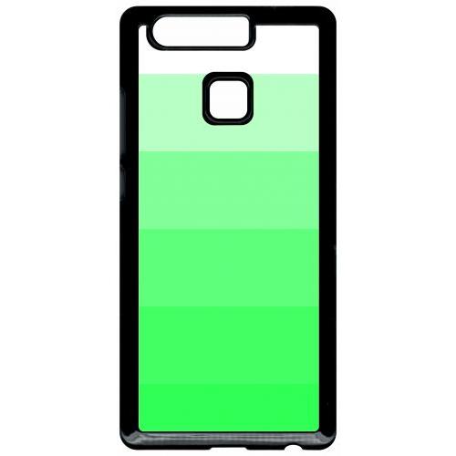 Coque Pour Smartphone - Degrad Vert Fluo - Compatible Avec Huawei P9 - Plastique - Bord Noir