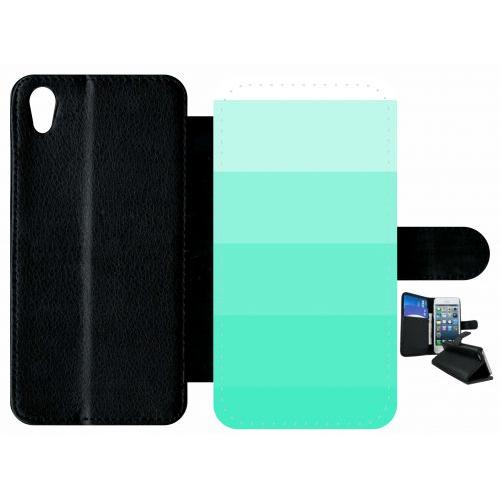 Etui À Rabat Xperia X - Degrad Vert - Simili-Cuir - Noir