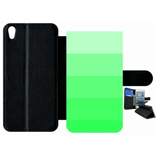 Etui À Rabat Xperia Xa - Degrad Vert Fluo - Simili-Cuir - Noir