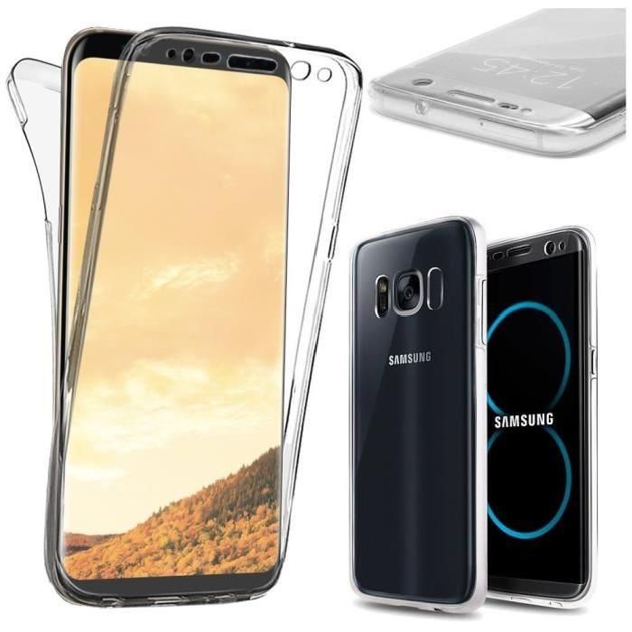 Coque Silicone Gel Pour Samsung Galaxy S8 Plus Housse Etui Intégrale 360 Couleur : Transparent