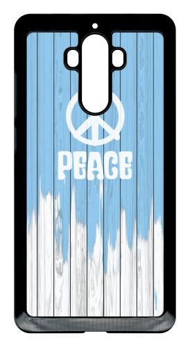 Coque Pour Smartphone - Peace And Love - Compatible Avec Huawei Mate 9 - Plastique - Bord Noir