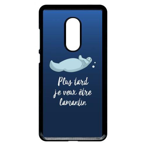 Coque Xiaomi Redmi Note 4 - Plus Tard Je Veux Tre Un Lamantin - Noir