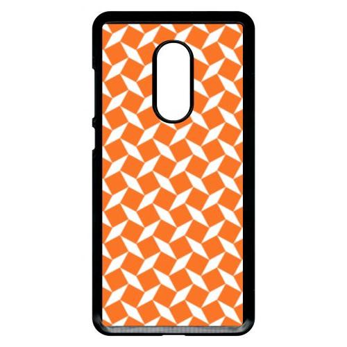 Coque Xiaomi Redmi Note 4 - Carreau Oranges - Noir