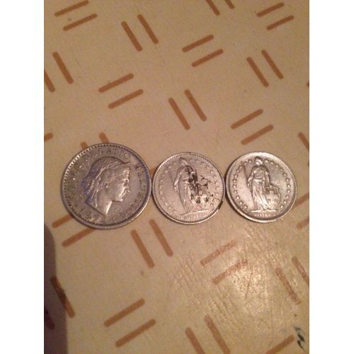 Lot De 3 Pièces Suisse (Helvetia , Confoederatio Helvetica)