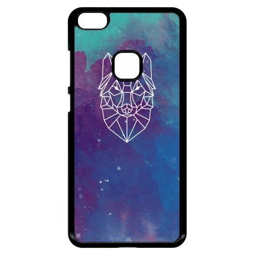 Coque Pour Smartphone - Hyper Animals Space Loup - Compatible Avec Huawei P10 Lite - Plastique - Bord Noir