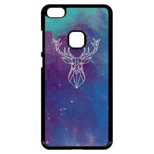 Coque Pour Smartphone - Hyper Animals Space Cerf - Compatible Avec Huawei P10 Lite - Plastique - Bord Noir
