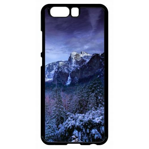 Coque Pour Smartphone - Paysage Lunaire Montagne - Compatible Avec Huawei P10 - Plastique - Bord Noir