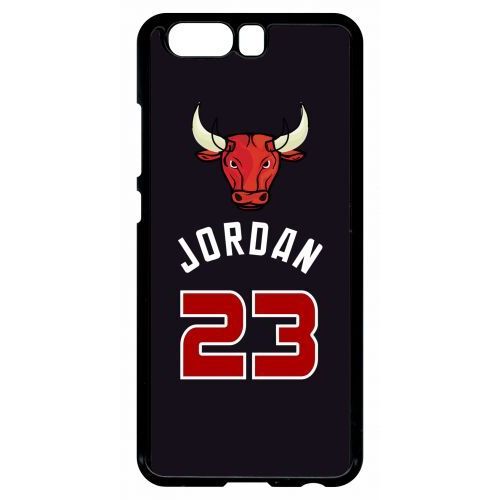 Coque Pour Smartphone - Chicago Jordan 23 - Compatible Avec Huawei P10 - Plastique - Bord Noir