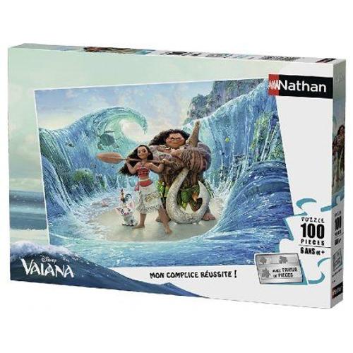 Puzzle Disney Enfant 100 Pieces Bienvenu Chez Vaiana Pua Et Maui - Nathan