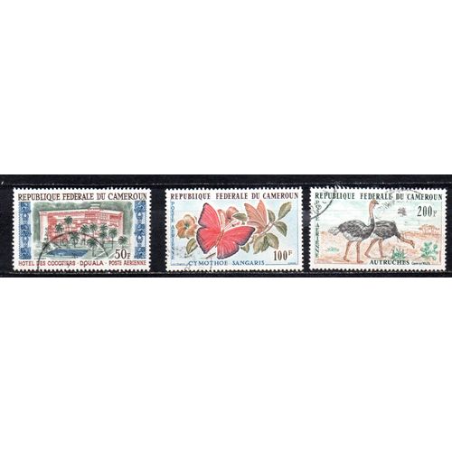 Cameroun- Lot De 3 Timbres Oblitérés Poste Aérienne- N°A53, A54, A55