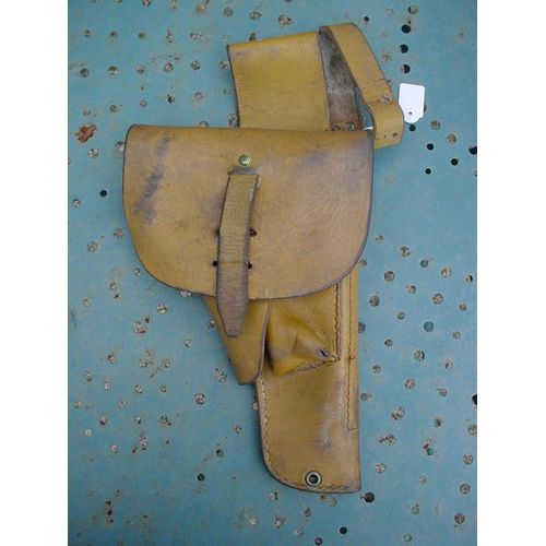Militaria Armee Francaise Holster Cuir Fauve Pa Epoque Algerie