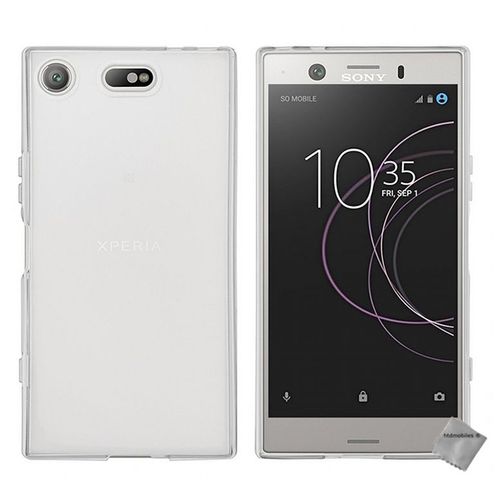 Housse Etui Coque Pochette Silicone Gel Fine Pour Sony Xperia Xz1 Compact + Verre Trempe - Blanc Transparent