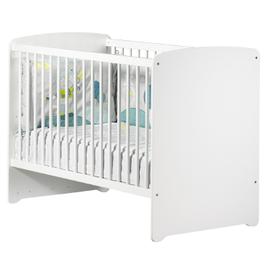 COSTWAY Lit Cododo Bébé Matelas,Verrou Bidirectionnel 4 Roues Universelles  Panier de Rangement 7 Hauteurs Réglables 0-5 Mois Gris