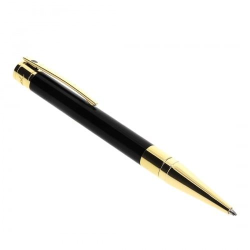 Stylo Bill Dupont Noir Et Doré Initial