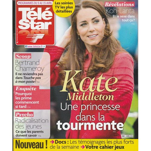 Télé Star N°2062 - 04/04/2016 -  Kate Middleton - Anne Sila - Romane Serda & Renaud - Koh-Lanta...