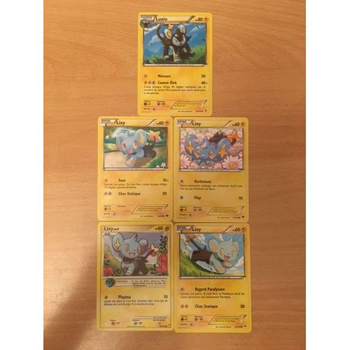 Lixy 60pv (44/122) + Lixy 60pv (98/123) + Lixy 60pv (42/99) + Lixy 60pv (32/106) + Luxio 80pv (33/106) Pokemon