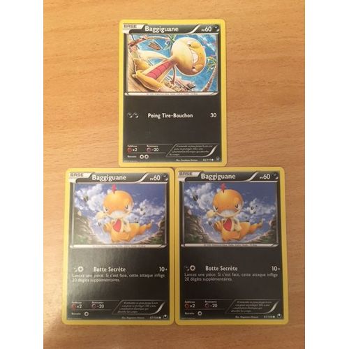 2x Baggiguane 60pv (67/108) + Baggiguane 60pv (66/111) Pokemon