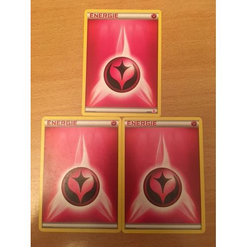 Lot De 3 Cartes Énergie "Fée"Pokemon