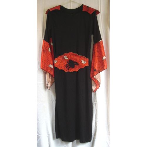 Robe Sorcière Noire Et Orange  Avec Ceinture