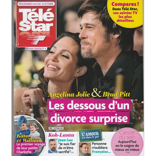 Télé Star N°2088 - 03/10/2016 - Brad Pitt & Angelina Jolie - Kate&william - Jean Reno - Dany Boon Te