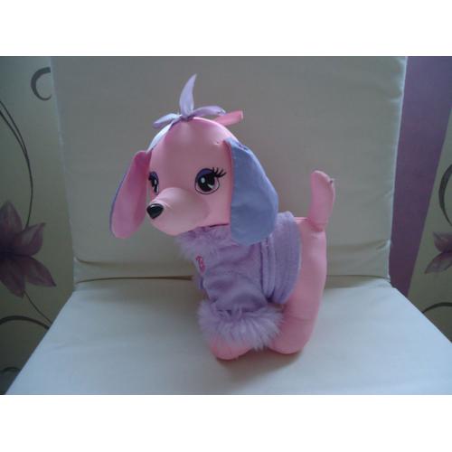 Peluche sonore chien rose BARBIE MATTEL