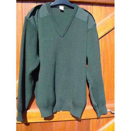 Militaria Armee Pull Laine Taille 104 Vert Sapin