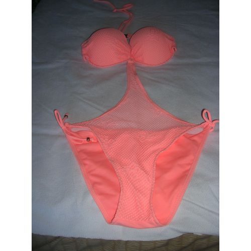 Maillot De Bain Power Flower 82% Polyamide,18% Élasthanne 42 Orange