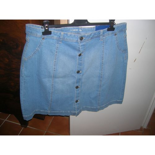 Jupe C&a Jean Coton 50 Bleu