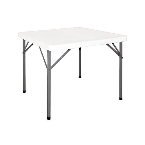 Bolero Y807 Pliable Table Carree 860 Mm X 860 Mm X 740 Mm Blanc Rakuten