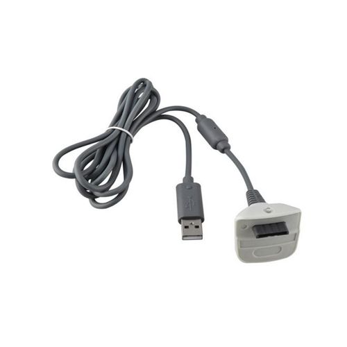 Câble Usb Chargeur Pour Manette Microsoft Xbox 360  - 1,5 Mètre - Gris