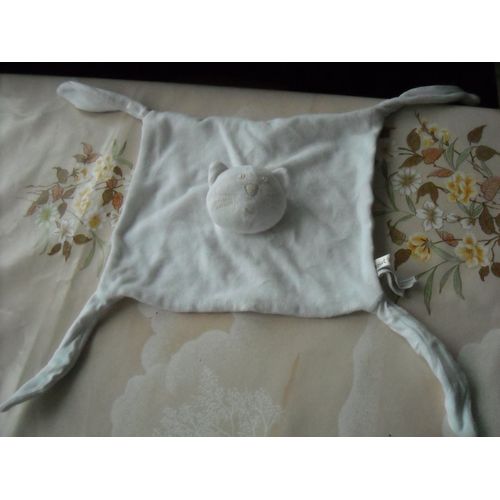 Doudou Plat Chat Blanc Bout'chou