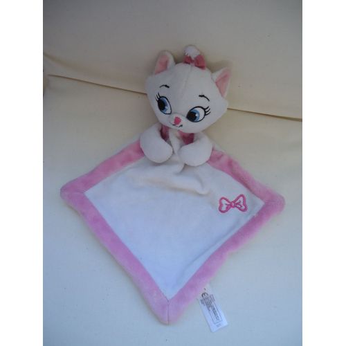 Chat Marie Doudou Plat En Peluche Blanc Dans Les Aristochats 29 Cm Disney Nicotoy