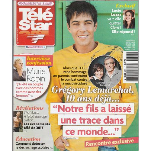 Télé Star N°2101 - 02/01/2017 - Gregory Lemarchal/ Muriel Robin/ Lucie Lucas/ Morgan Le Noel Magique