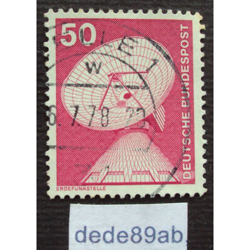 Allemagne..  50 (Erdefunkstelle) Deutsche Bundespost : Parabole . Oblitéré Used Stamp.