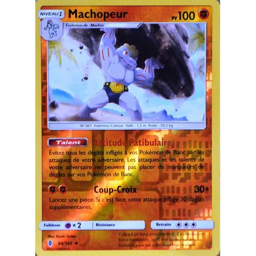 Carte Pokémon 64/145 Machopeur 100 Pv - Reverse Sl2 - Soleil Et Lune - Gardiens Ascendants Neuf Fr