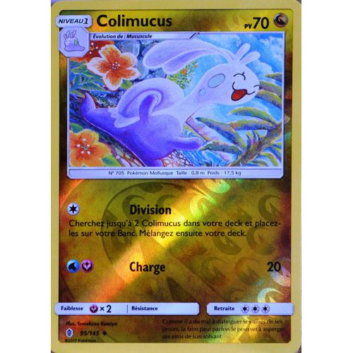 Carte Pokémon 95/145 Colimucus 70 Pv - Reverse Sl2 - Soleil Et Lune - Gardiens Ascendants Neuf Fr