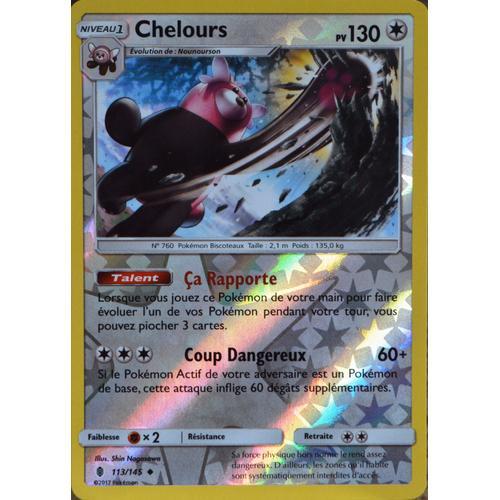 Carte Pokémon 113/145 Chelours 130 Pv - Reverse Sl2 - Soleil Et Lune - Gardiens Ascendants Neuf Fr