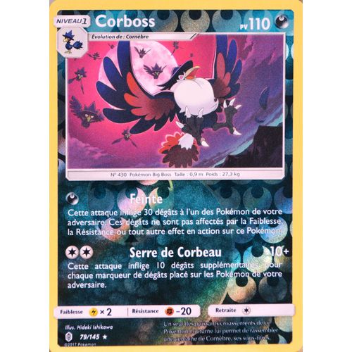 Carte Pokémon 79/145 Corboss 110 Pv - Reverse Sl2 - Soleil Et Lune - Gardiens Ascendants Neuf Fr
