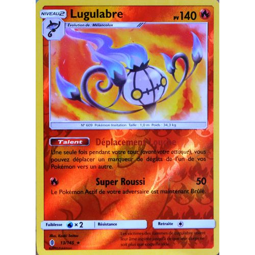 Carte Pokémon 13/145 Lugulabre 140 Pv - Holo Reverse