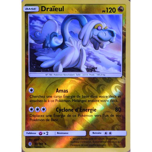 Carte Pokémon 97/145 Draïeul 120 Pv - Holo Reverse Sl2 - Soleil Et Lune - Gardiens Ascendants Neuf Fr