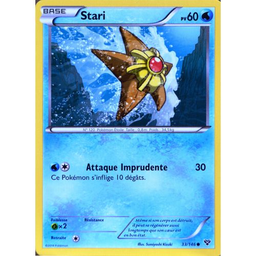 Carte Pokémon 33/146 Stari 60 Pv Xy Neuf Fr