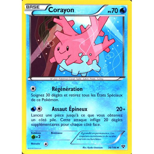 Carte Pokémon 36/146 Corayon 70 Pv Xy Neuf Fr