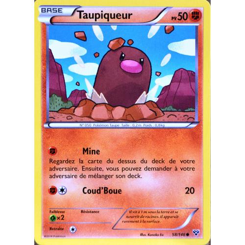 Carte Pokémon 58/146 Taupiqueur 50 Pv Xy Neuf Fr