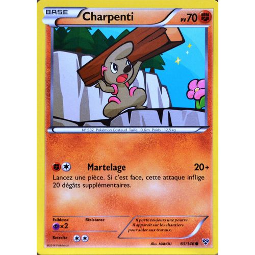 Carte Pokémon 65/146 Charpenti 70 Pv Xy Neuf Fr