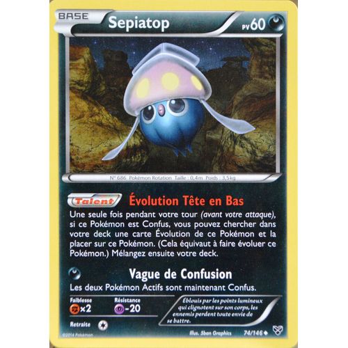 Carte Pokémon 74/146 Sepiatop 60 Pv Xy Neuf Fr