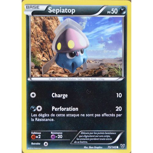Carte Pokémon 75/146 Sepiatop 50 Pv Xy Neuf Fr