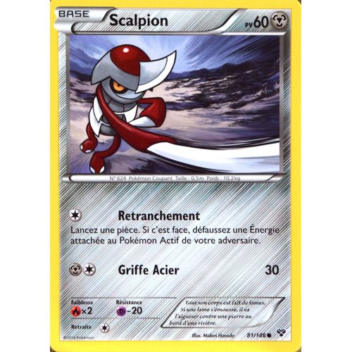Carte Pokémon 81/146 Scalpion 60 Pv